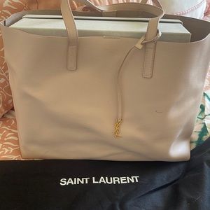 Pink/Nude YSL Shopping Tote Bag